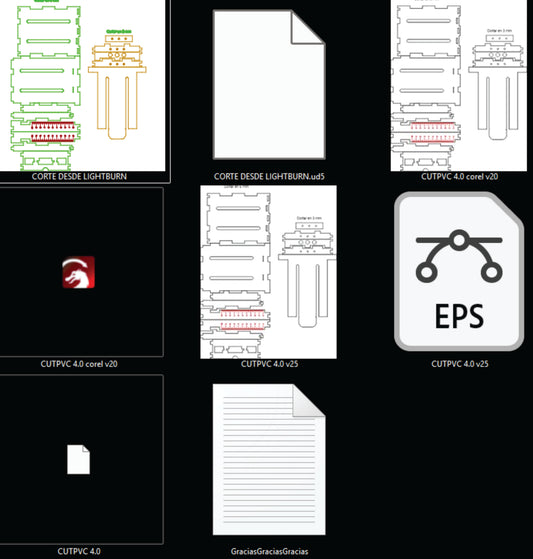 Archivo digital para corte láser -Cortadora de tiras de PVC 3MM